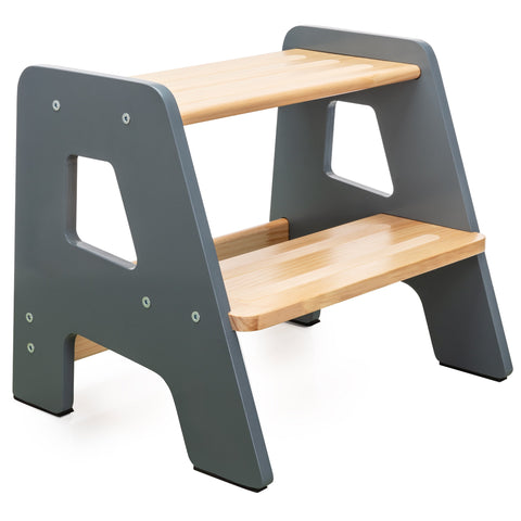 Two-Step Wood Stool