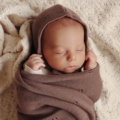 Organic Pointelle Knit Swaddle