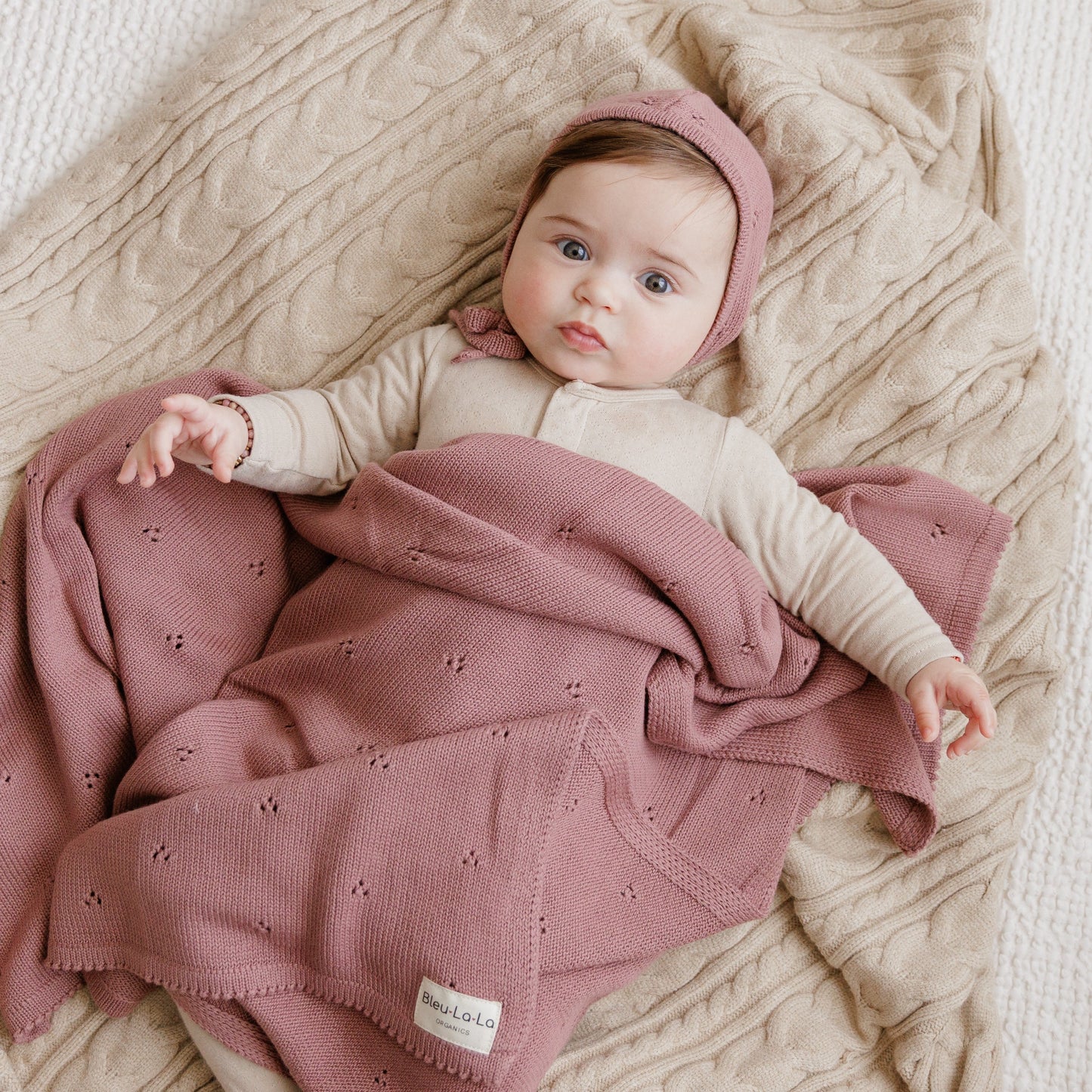 Organic Pointelle Knit Swaddle