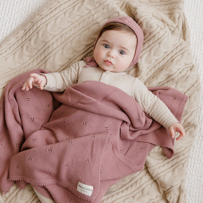 Organic Pointelle Knit Swaddle