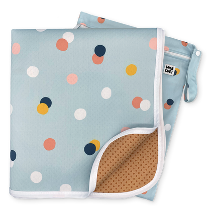 Wildcubz baby splat mat high chair mat - Dots on dots