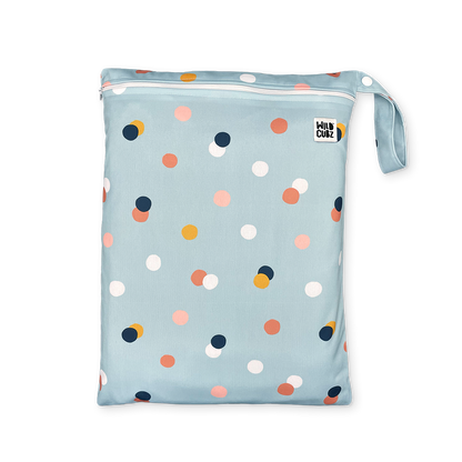 Wildcubz splat mat with matching wet bag - Dots on Dots