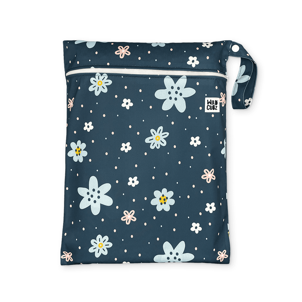 Wildcubz splat mat with matching wet bag - Wild flower