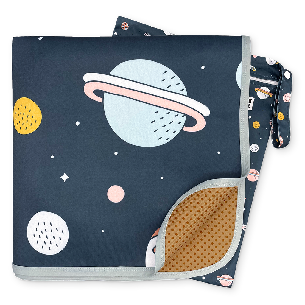 Wildcubz baby splat mat high chair mat - Space cadet