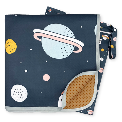 Wildcubz baby splat mat high chair mat - Space cadet