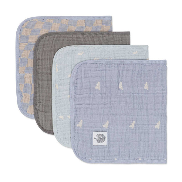 Muslin Burp Cloths (Cloud - 4 Pack)