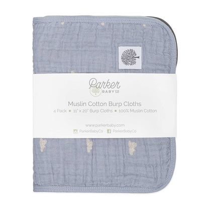 Muslin Burp Cloths (Cloud - 4 Pack)